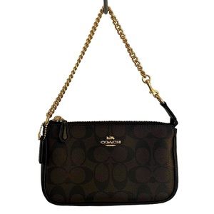 Authentic Coach Nolita Wristlet with Gold Chain